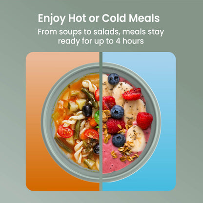 Bentgo® Bowl (2-Pack) - Khaki Green | Enjoy Hot or Cold Meals - From Soups To Salads, Meals They Ready For Up To 4 Hours