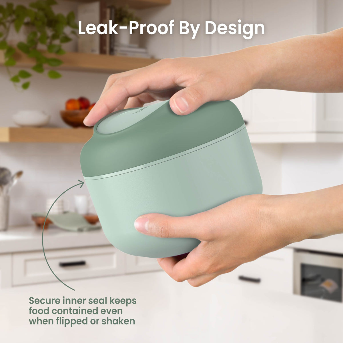 Bentgo® Bowl (2-Pack) - Khaki Green | Leak-Proof By Design - Secure Inner Seal Keeps Food Contained Even When Flipped Or Shaken