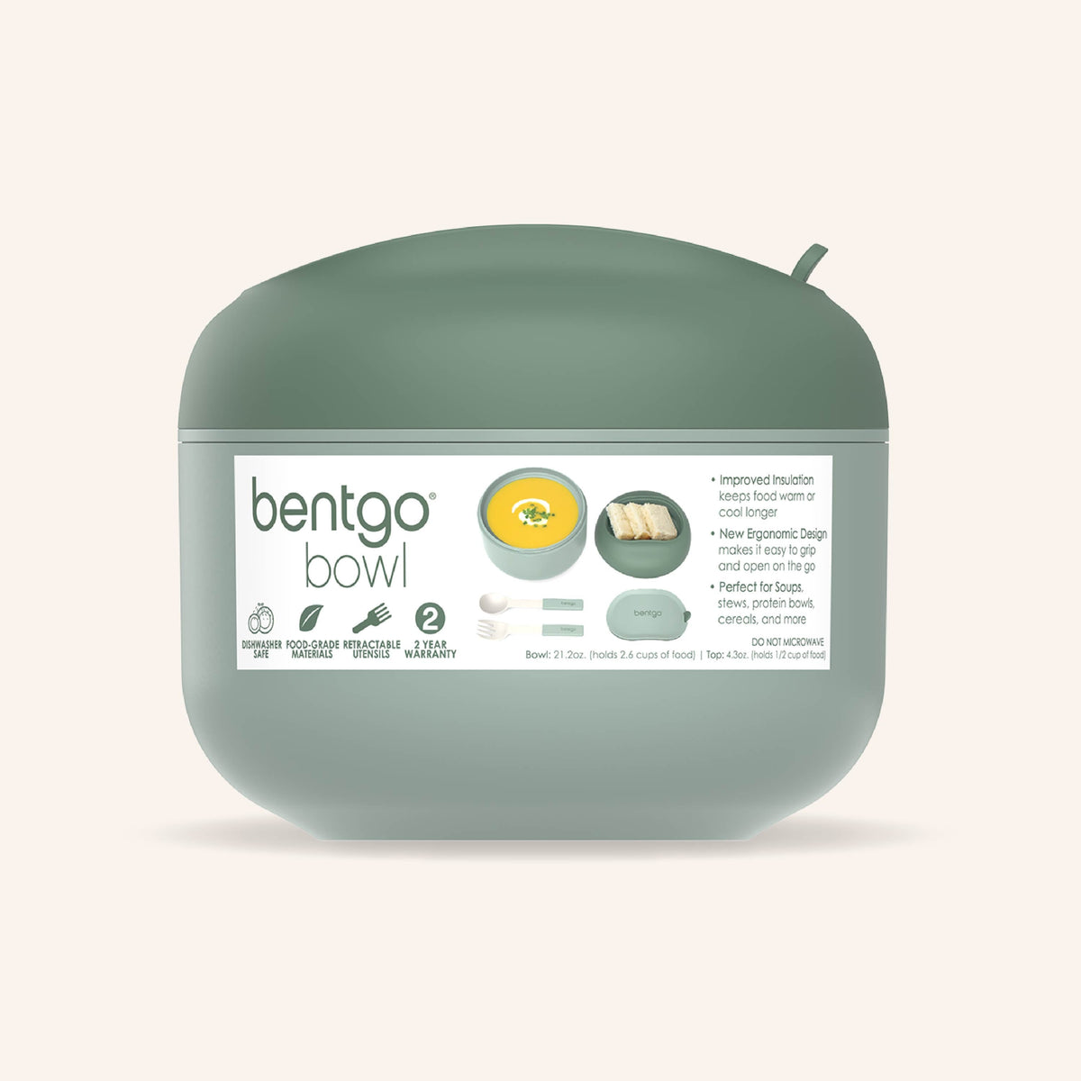 Bentgo® Bowl - Khaki Green | Packaging