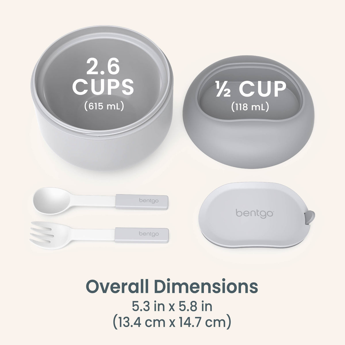 Bentgo® Bowl - Gray | Dimensions & What’s In The Box
