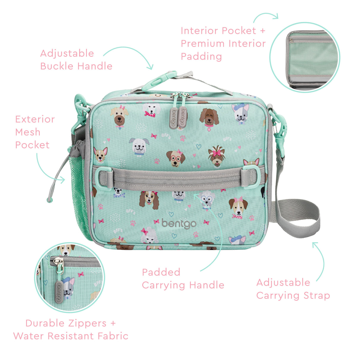 Bentgo Kids Prints Lunch Box & Bag - Puppy Love
