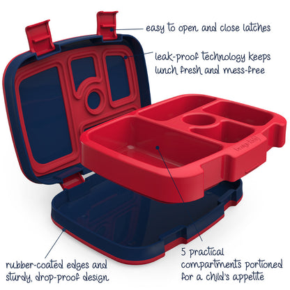 Bentgo Kids Prints Lunch Box, Lunch Bag, & Ice Packs - Space Rockets