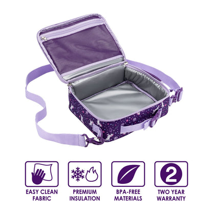 Bentgo Kids Prints Lunch Box, Lunch Bag, & Ice Packs - Unicorn